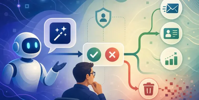 AI Agent 在高風險工具執行前等待人工核准的編輯插畫