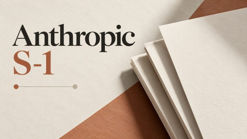 Anthropic S-1 申報進度概念圖